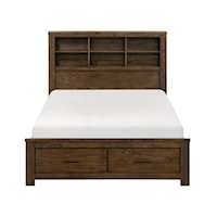 Transitional Full Platform Bed with Storage