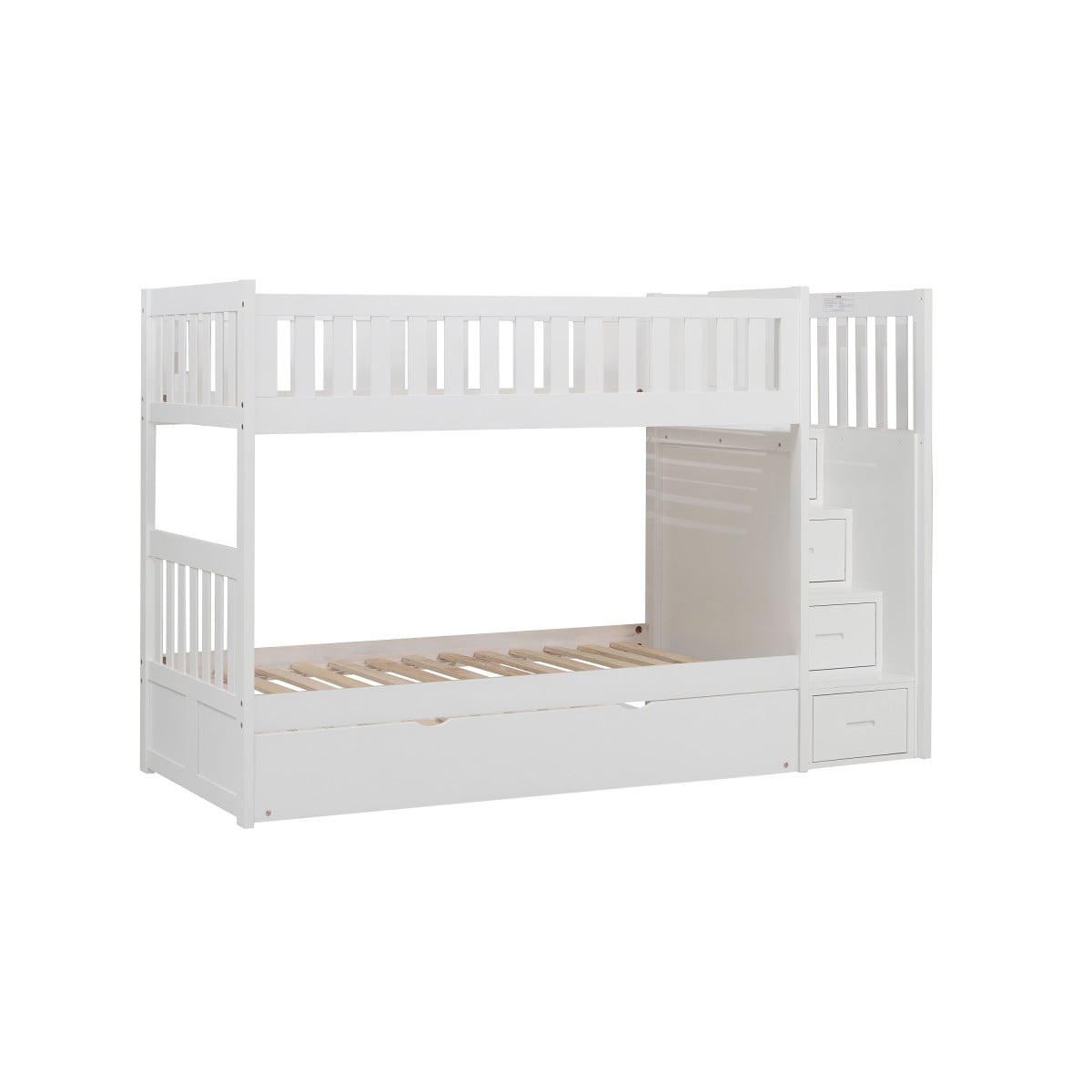 Twin/Twin Step Bunk Bed with Twin Trundle