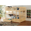 Homelegance Bartly Full/Full Bunk Bed with Storage Boxes