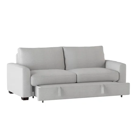 Transitional Convertible Sofa with Pull-Out Bed