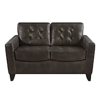 Casual Loveseat with Tufted Cushions