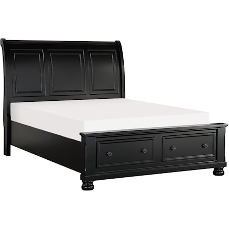 Queen Sleigh  Bed with FB Storage