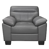 Casual Upholstered Accent Chair with Pillow Arms