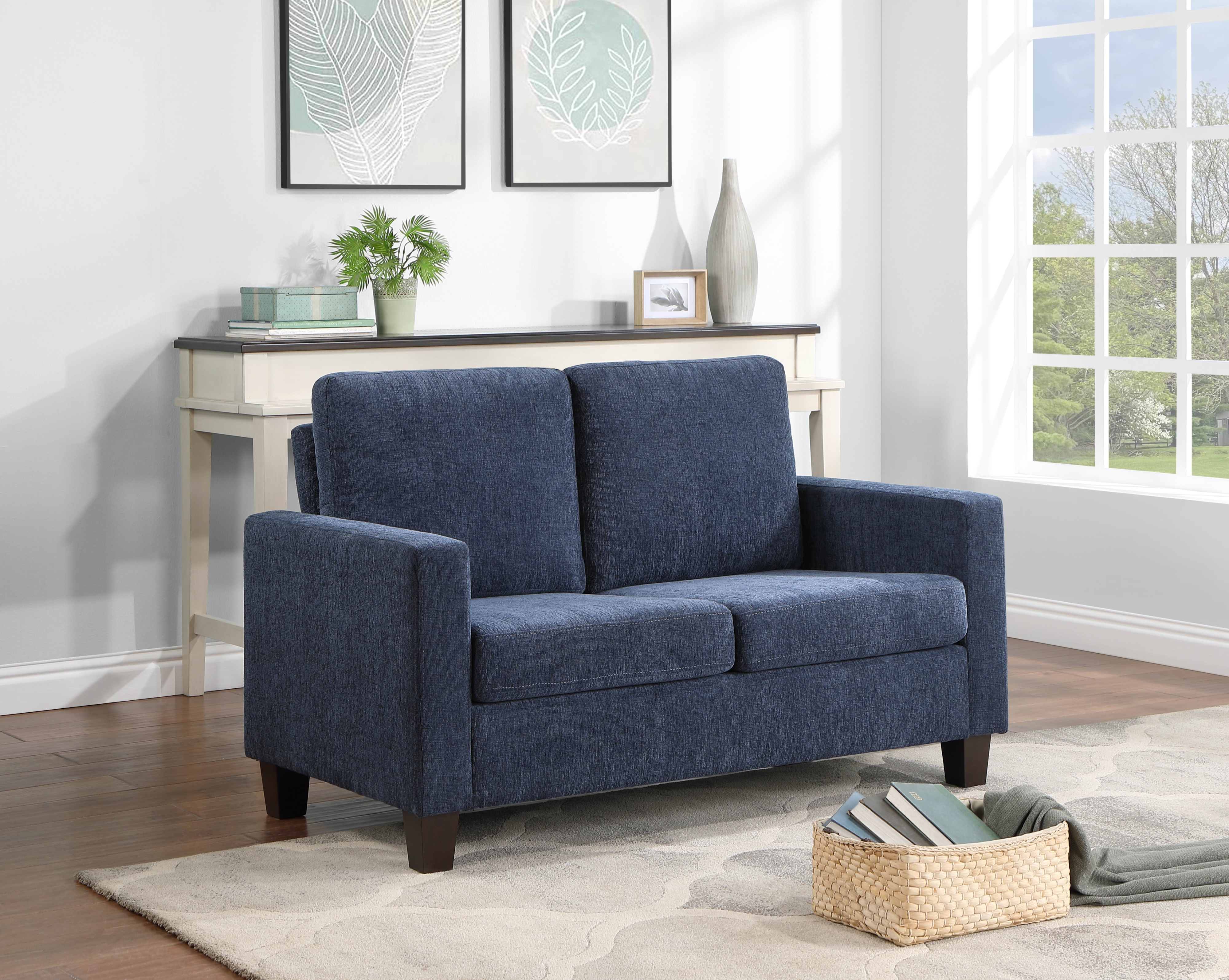 Homelegance 9247 Modern Track-Arm Loveseat
