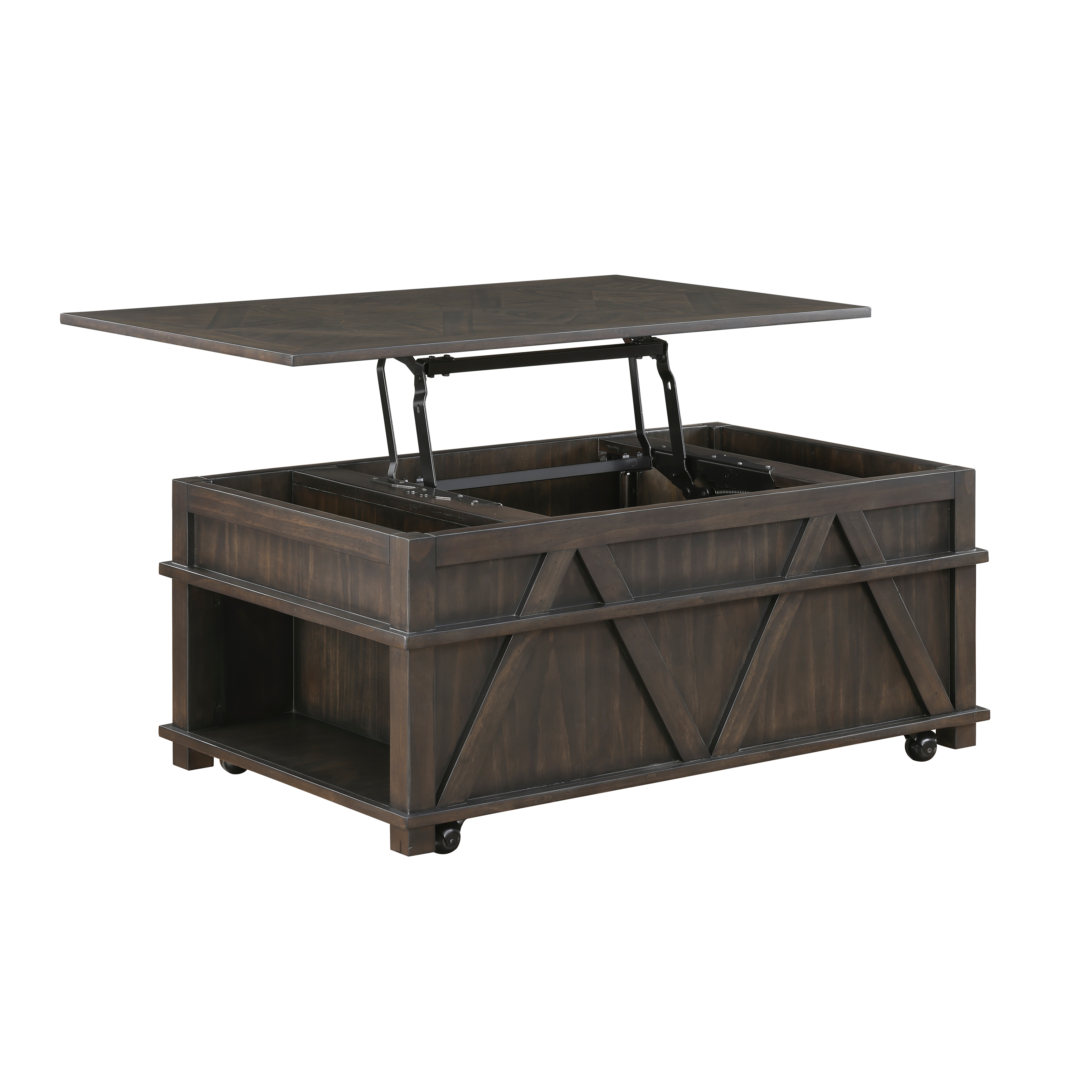 Lift=Top Cocktail Table w/Casters
