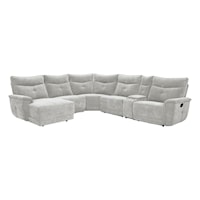 Casual 6-Piece Modular Reclining Sectional Sofa with Left Chaise