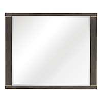 Transitional Mirror with Gold Accent