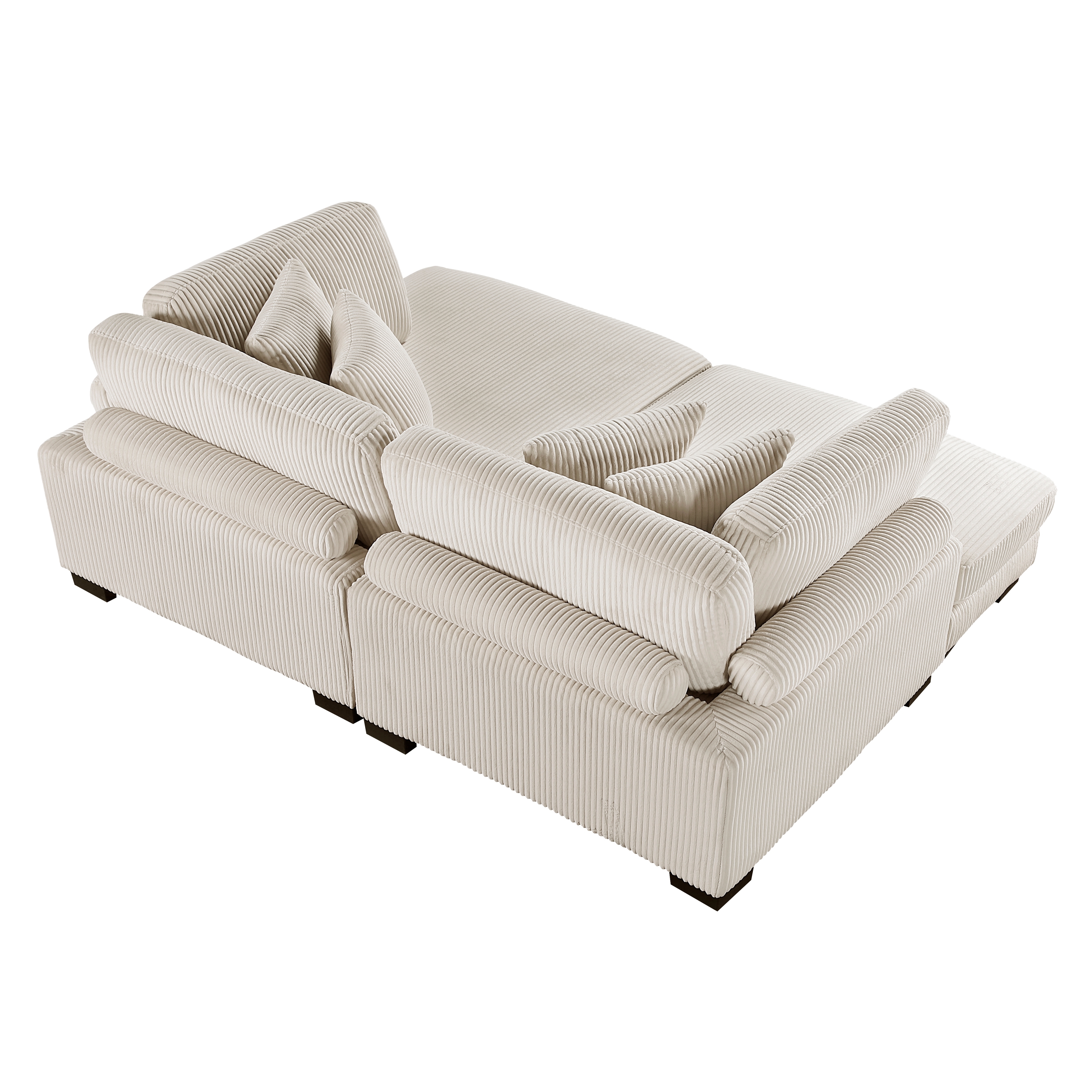 2-Piece Chaise Lounge Sectional Sofa
