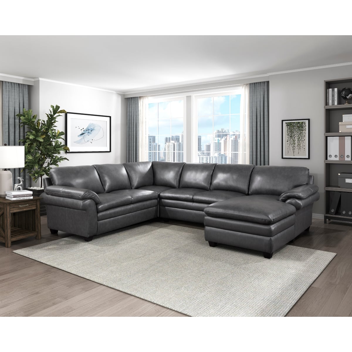Homelegance Exton 4-Piece Sectional with Right Chaise