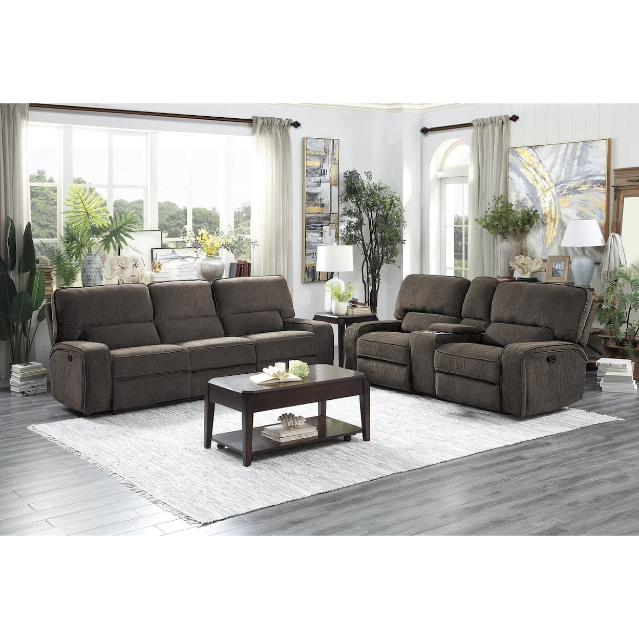 Homelegance Furniture Borneo Reclining Loveseat