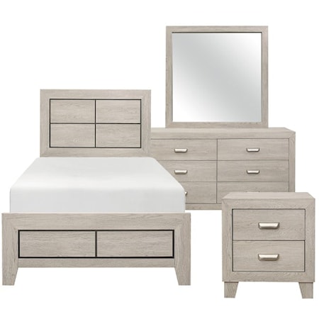 Contemporary 4-Piece Twin Bedroom Set