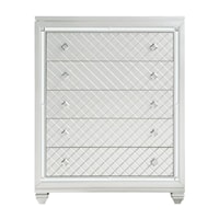 Glam 5-Drawer Bedroom Chest with Lift Top Jewelry Storage