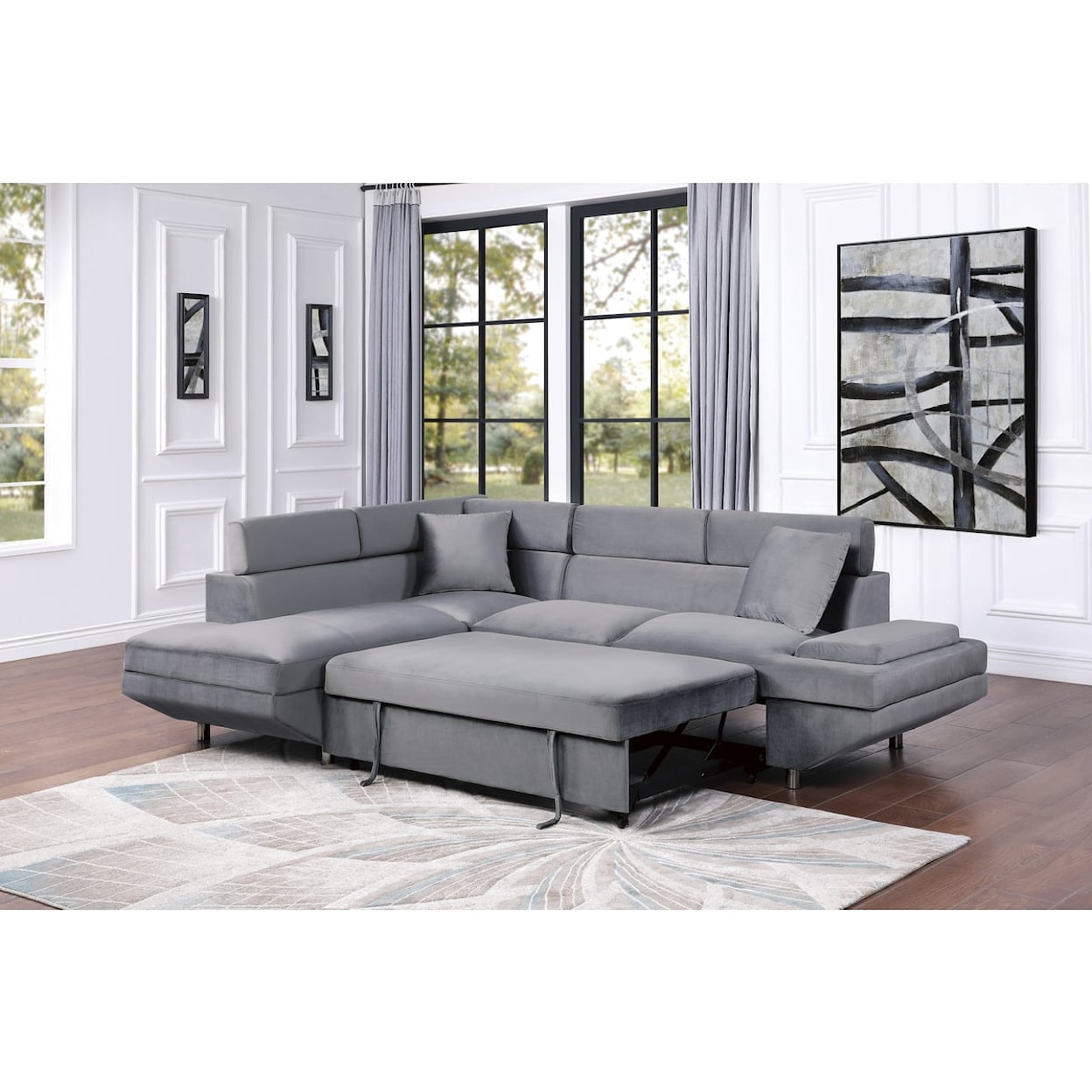 Homelegance Cruz 2-Piece Sectional Sofa