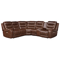 Casual 6-Piece Modular Power Reclining Sectional Sofa