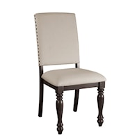 Transitional Side Chair with Nailhead Trim