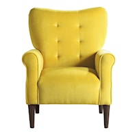 Traditional Accent Chair with Tufted Back