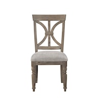 Transitional Side Chair with X-Back Design