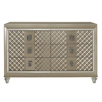 Glam 6-Drawer Dresser