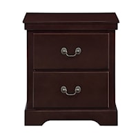 Transitional 2-Drawer Nightstand