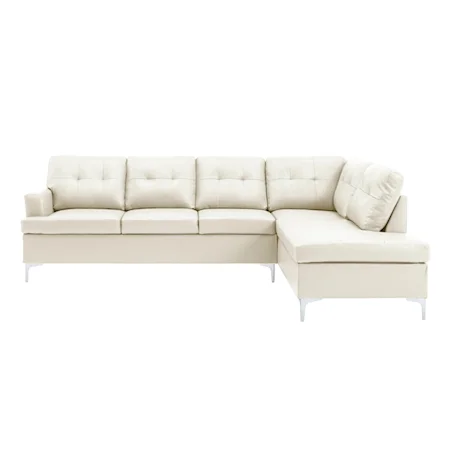 Contemporary 2-Piece Sectional with Right Chaise