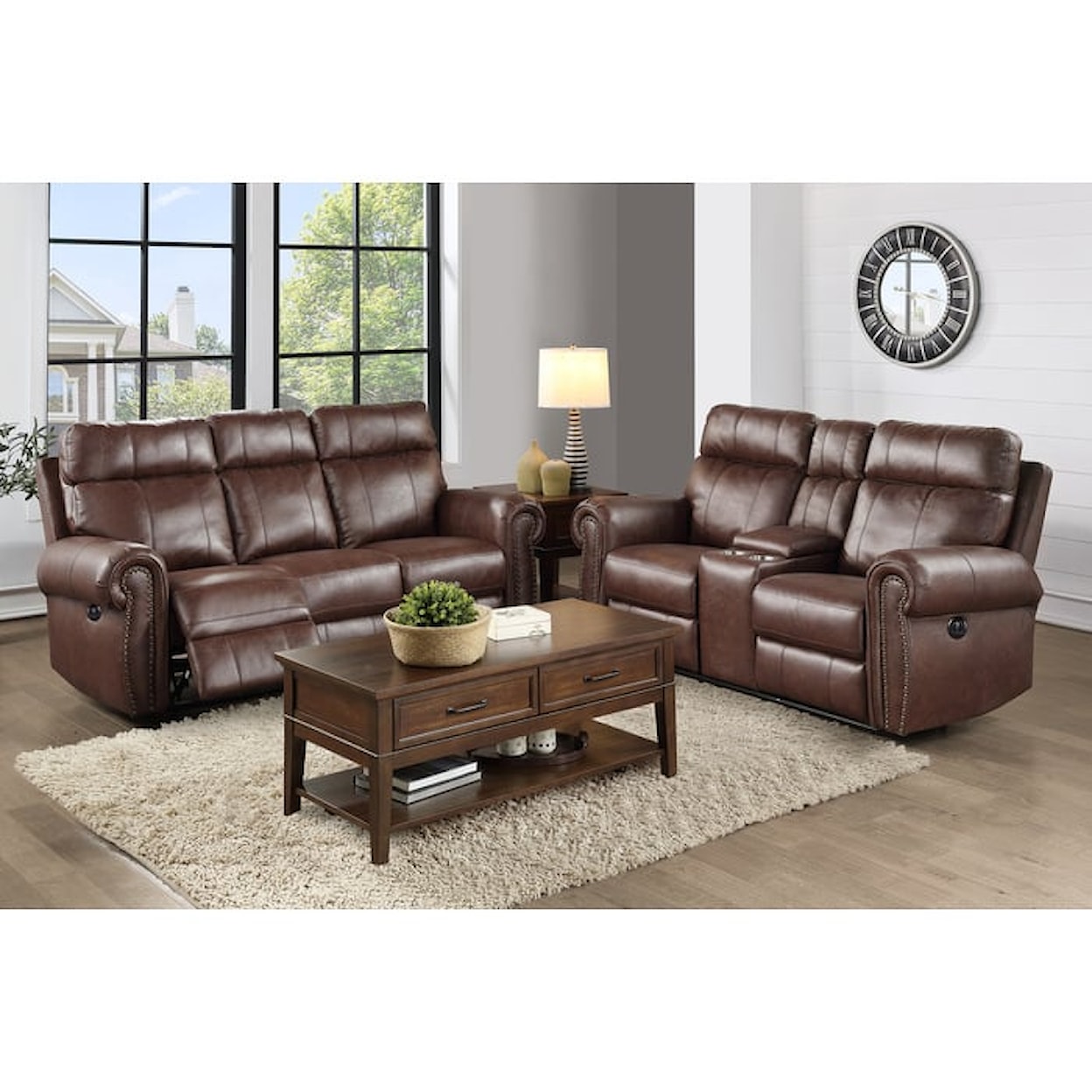 Homelegance Granville Double Reclining Sofa
