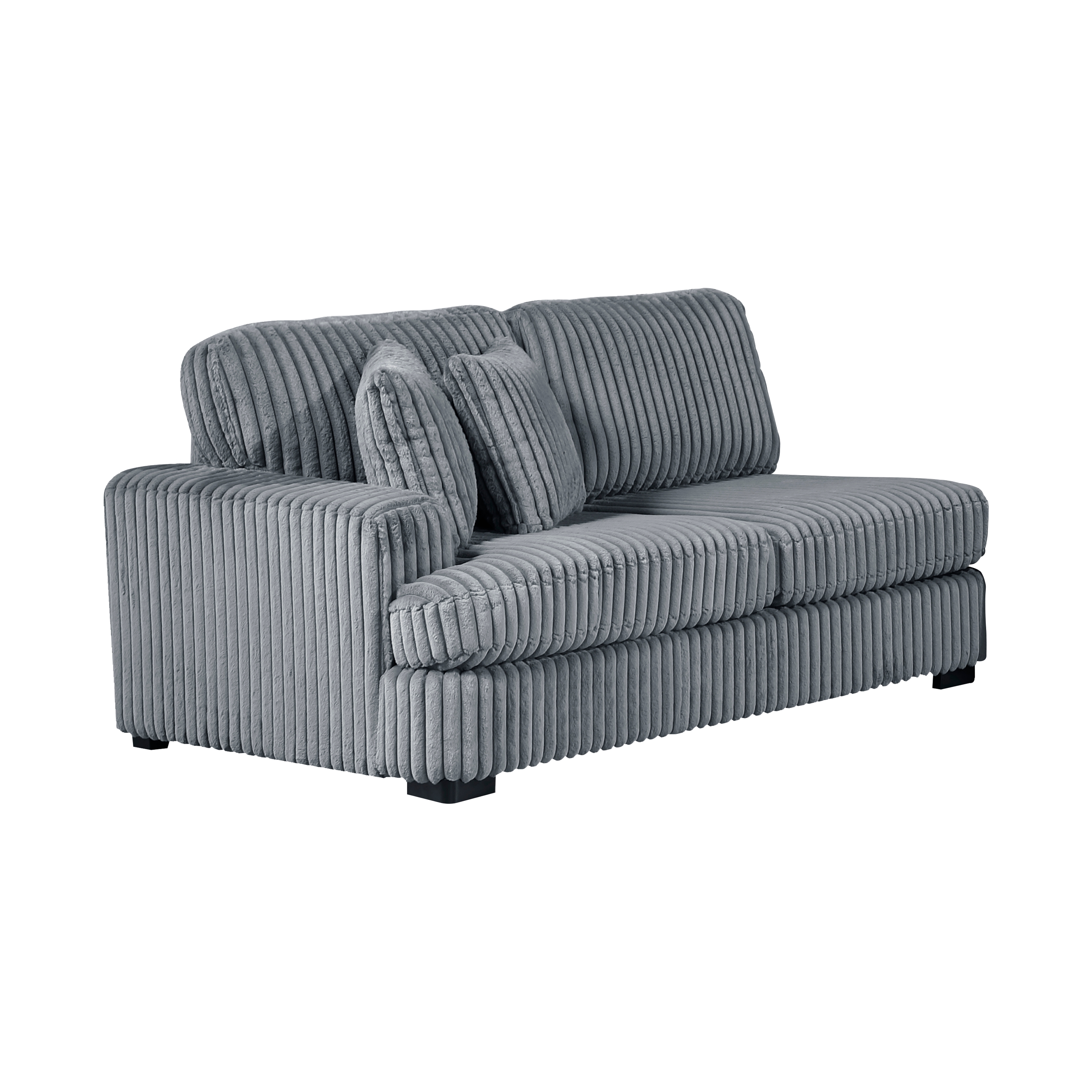 3-pc. L-Shape Corduroy Sectional Sofa