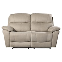 Casual Power Double Reclining Loveseat with Power Headrests