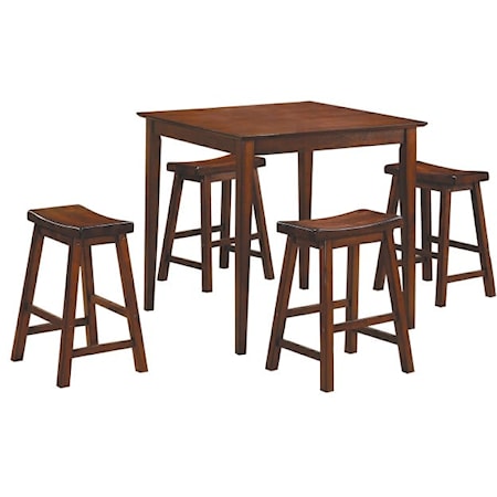 5Pc Counter Height Dinette Set