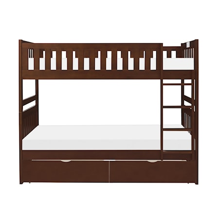 Twin/Twin Bunk Bed with Storage Boxes