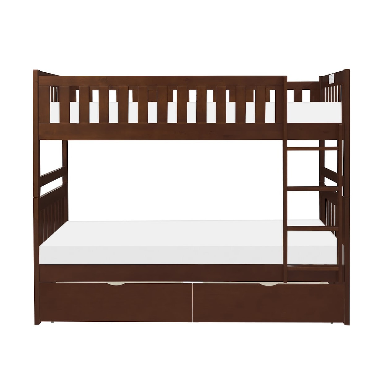 Homelegance Rowe Twin/Twin Bunk Bed with Storage Boxes