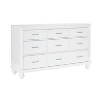 Glam 9-Drawer Dresser with Acrylic Crystals