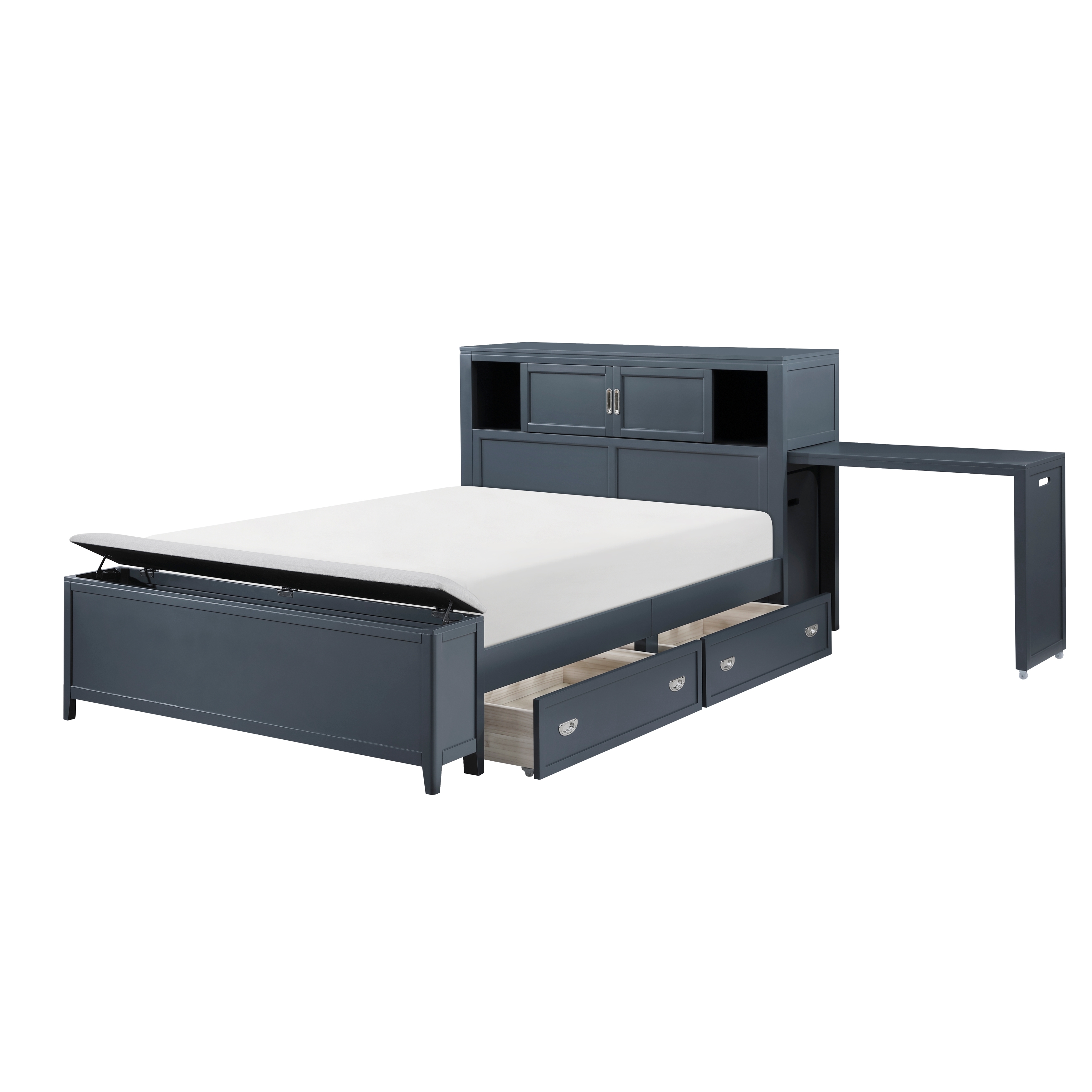 Homelegance Sloane Full Bookcase Bed with Hidden Desk