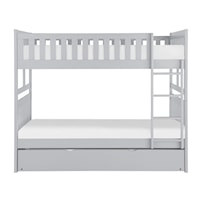 Transitional Full Bunk Bed with Twin Trundle