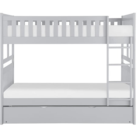 Full/Full Bunk Bed with Twin Trundle