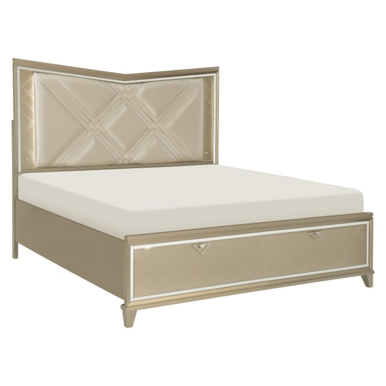 Homelegance Furniture Bijou King  Bed and FB Storage