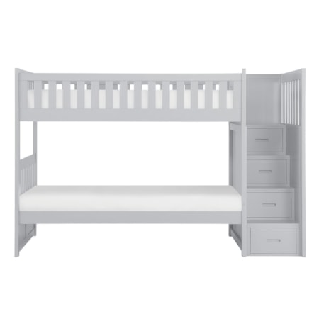 Twin Over Twin Step Bunk Bed