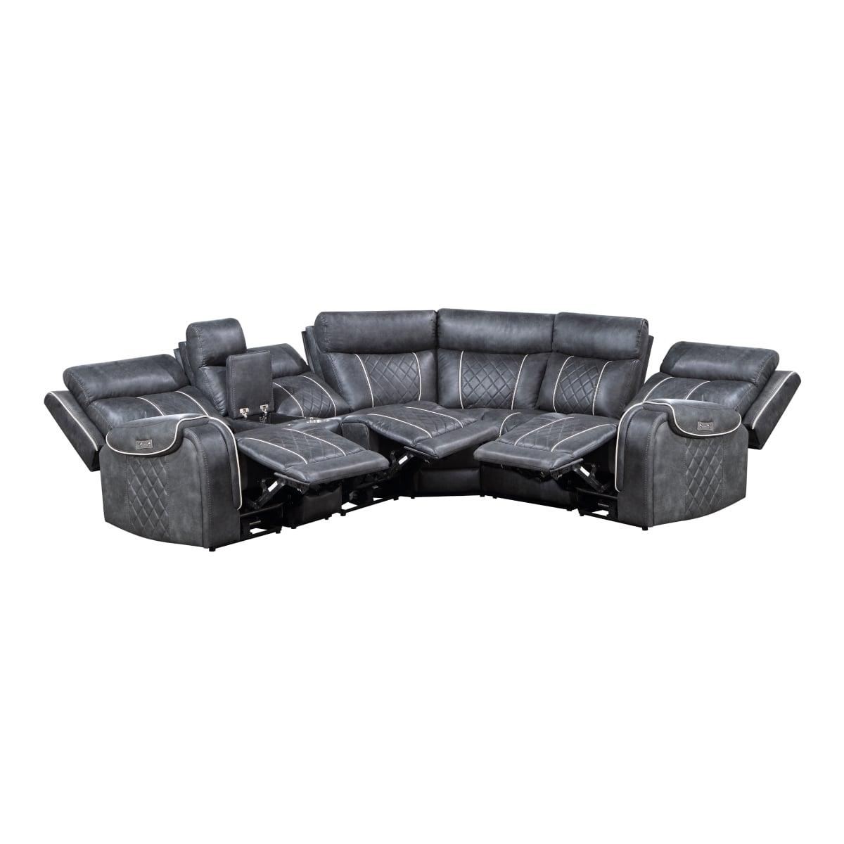 Homelegance Gabriel 6-Piece Modular Power Reclining Sectional