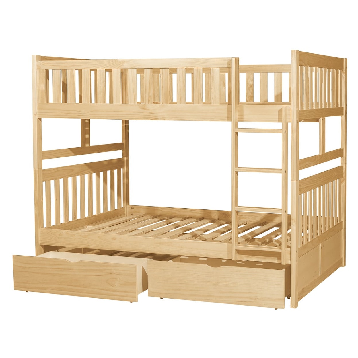 Homelegance Bartly Full/Full Bunk Bed with Storage Boxes