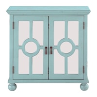 Transitional Accent Chest with Glass and Wood Doors