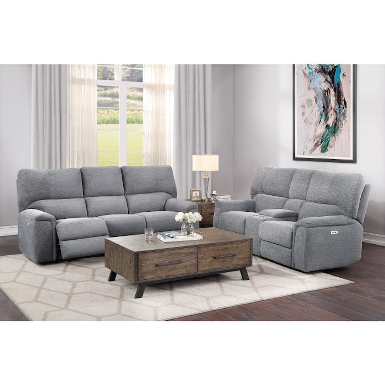 Homelegance Furniture Dickinson Double Reclining Sofa