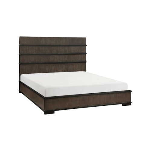 Modern Rustic California King Bed with LED Lighting