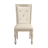 Glam Side Chair with Tufted Detail