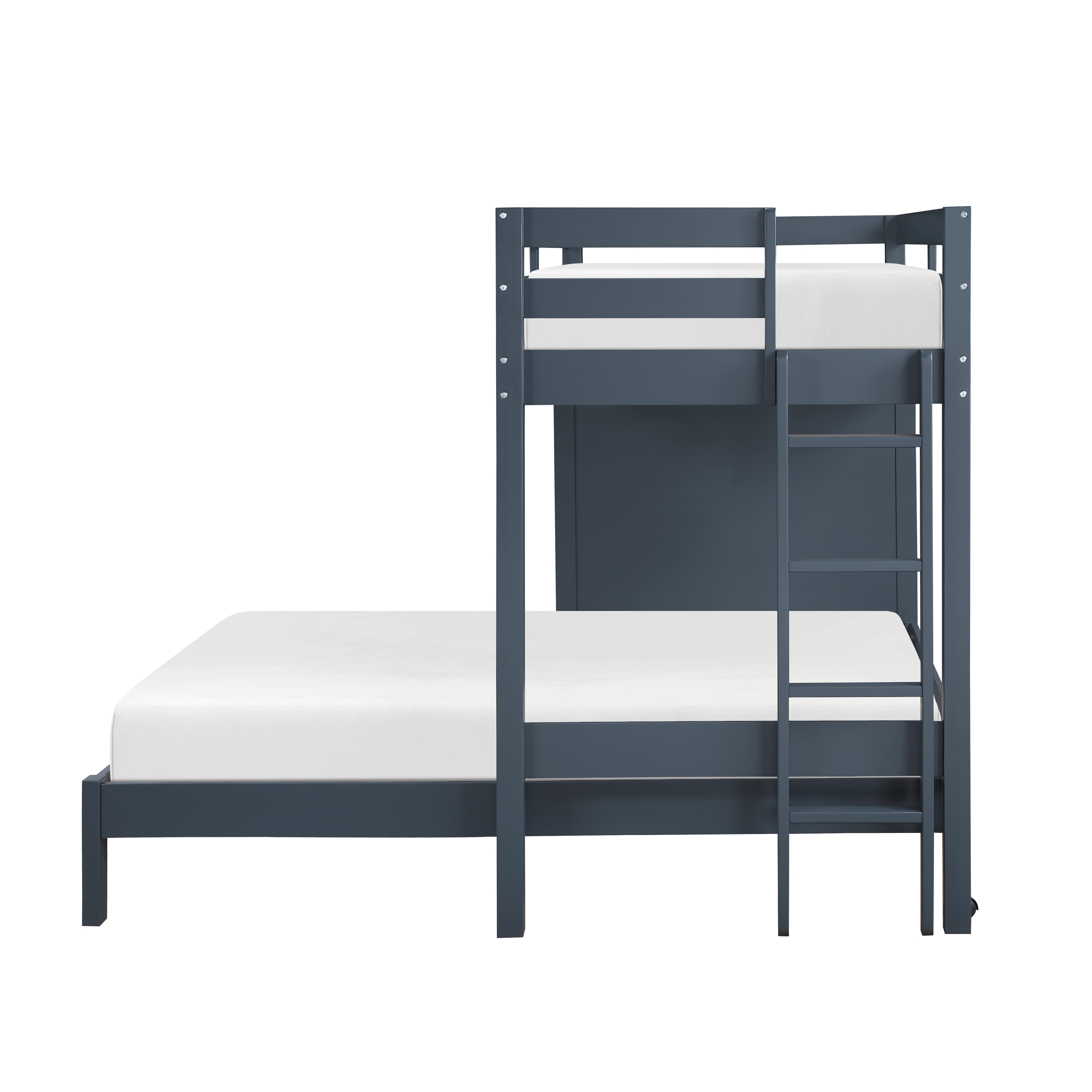 Twin/Full Loft Bunk Bed with Hidden Desk