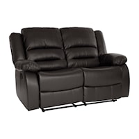 Transitional Double Reclining Loveseat