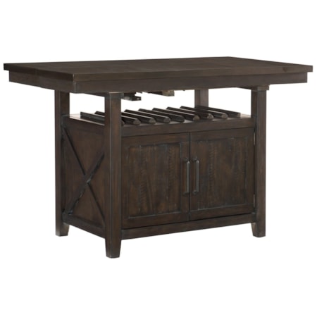 Counter Height Table with Storage Base