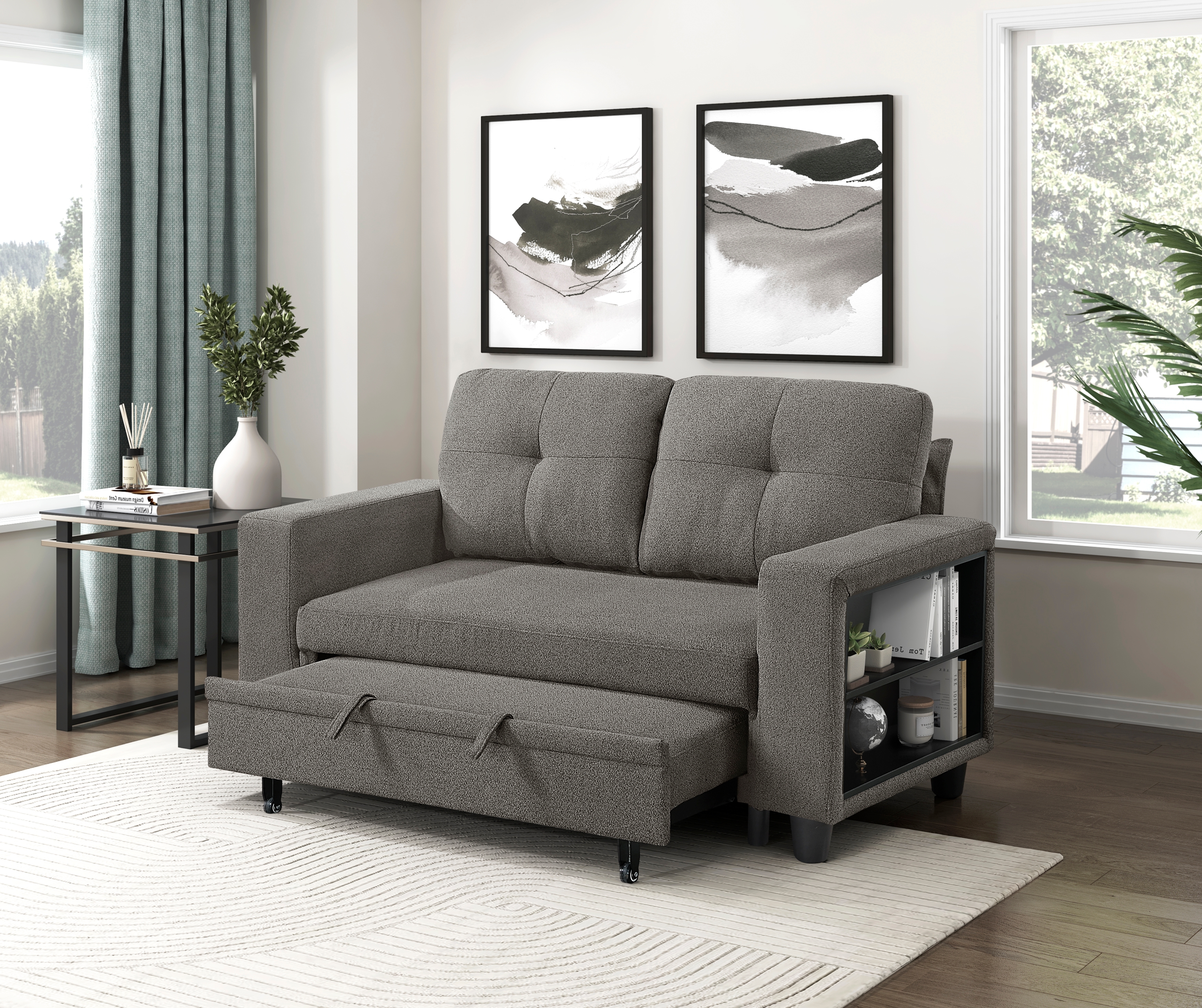 Homelegance Ansley Loveseat with Pull-Out Bed