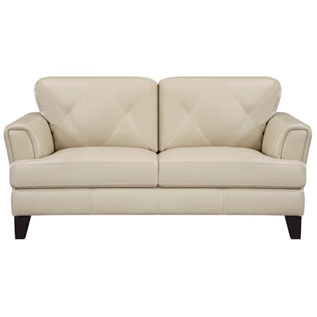 Contemporary Loveseat with Tufted Back