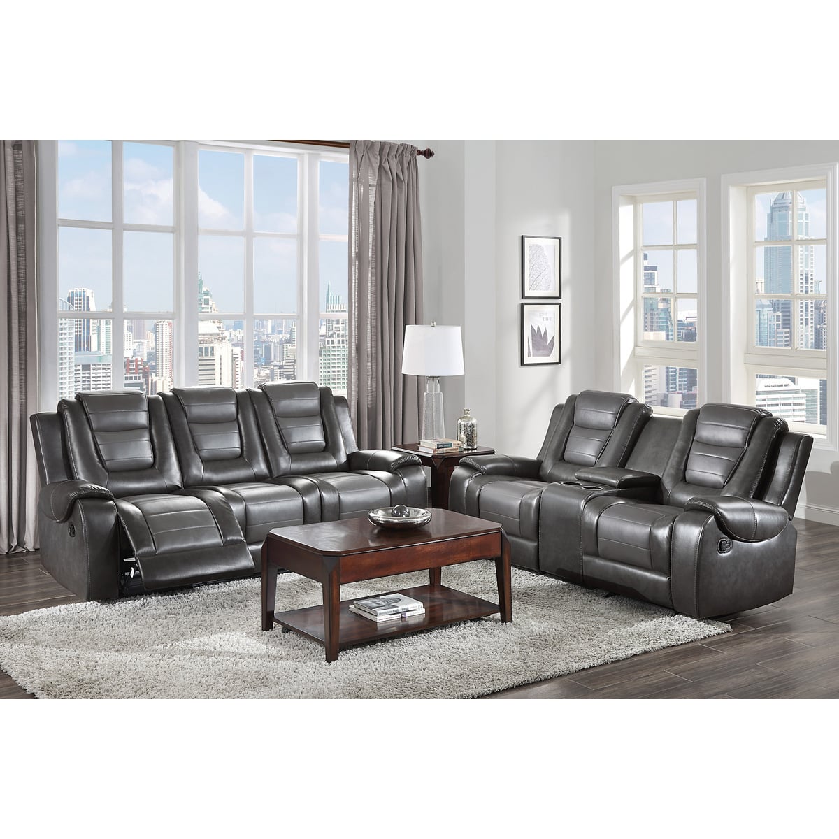 Homelegance Briscoe Double Reclining Loveseat
