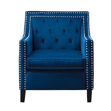 Contemporary Accent Chair with Nailhead Trim