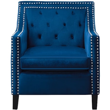Contemporary Accent Chair with Nailhead Trim